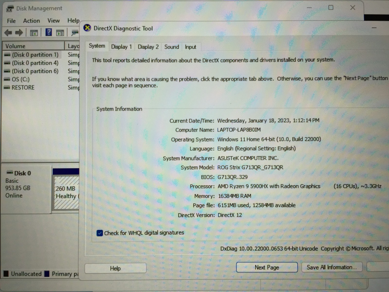 Asus Rog Strix G17 G713QR-ES96 17.3 Gaming Laptop/AMD R9 5900HX/RTX 3070/16G/1TB