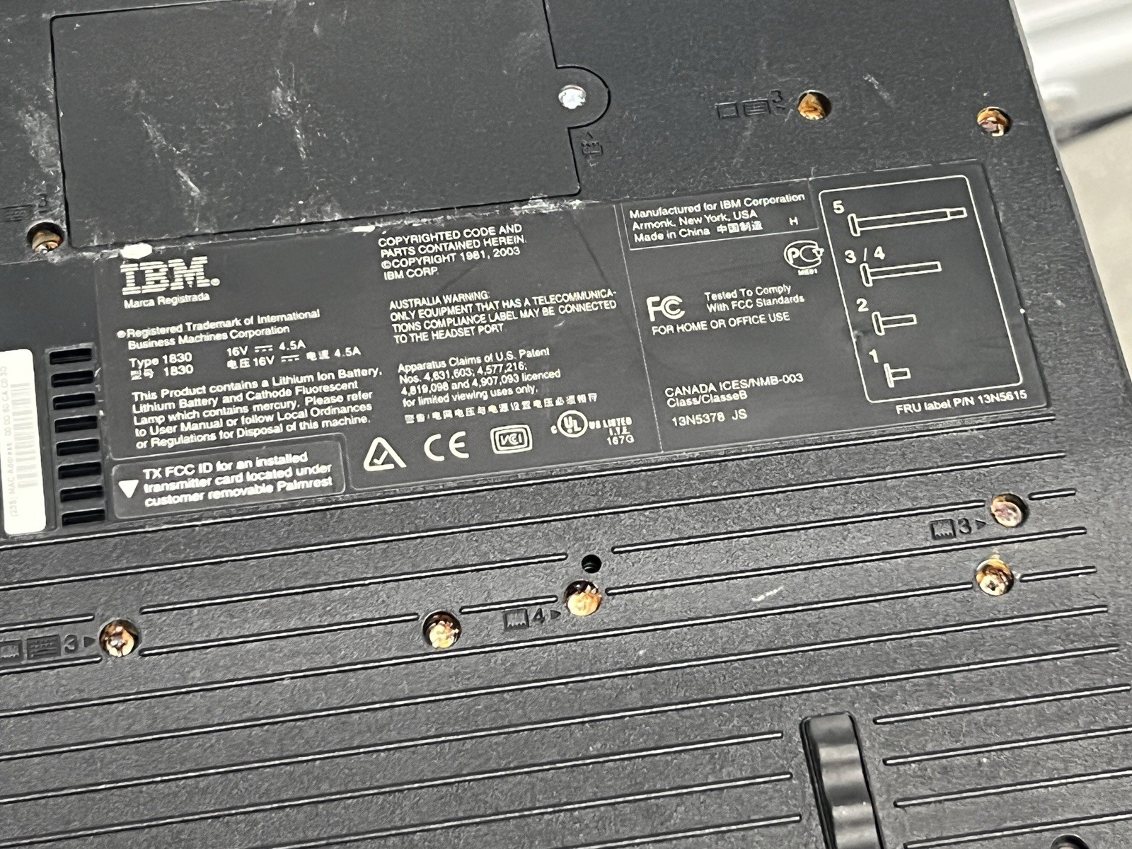 IBM ThinkPad R51 15″ Laptop Intel Pentium HDD Windows XP AS IS
