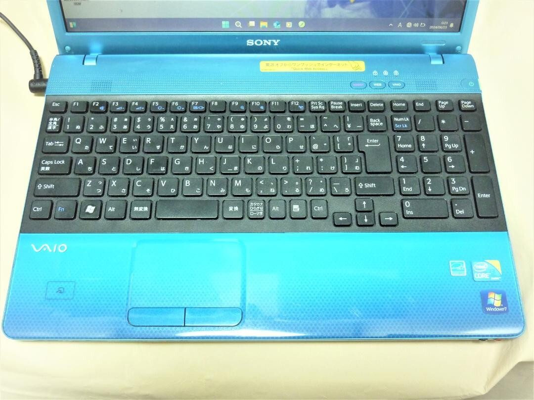 Sony Vaio Note PC PCG-71311N intel Core i3 M350 8GB SDD Windows11 USED