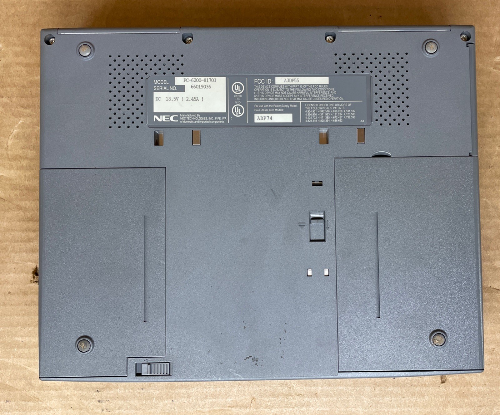 Nec Versa 6000H V/50| 9.4″| Intel | Vintage| | Untested | Vintage | For Parts
