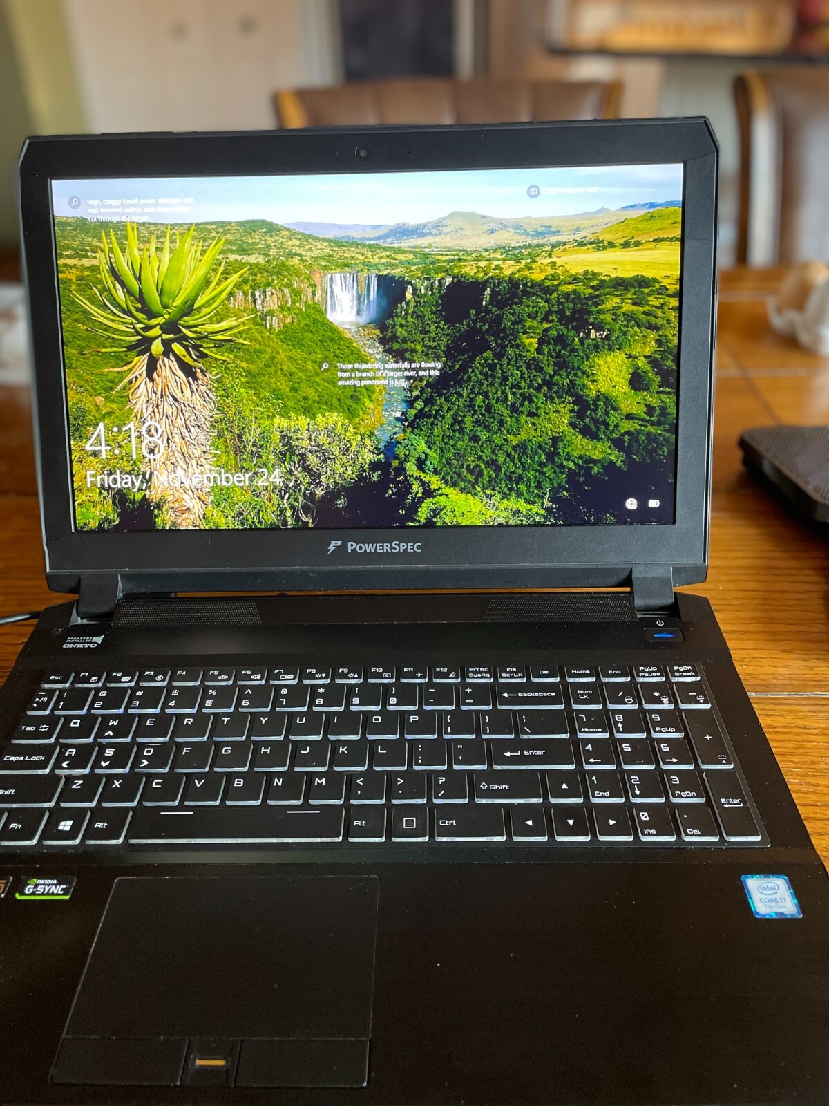 PowerSpec 1510 i7-7700HQ GTX 1070 Gaming Laptop 15.6 in display RGB Keyboard
