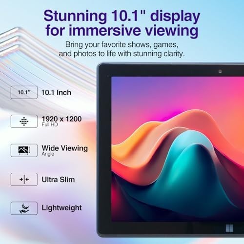 10.1″ Windows 11 Professional Tablet PC – Ultra Slim Full HD Windows 256GB