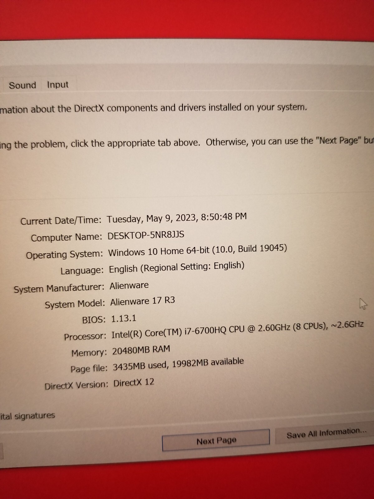 Alienware M17 R3, 20 GB Ram, Nvidia GEFORCE GTX 970M, Intel Core i7