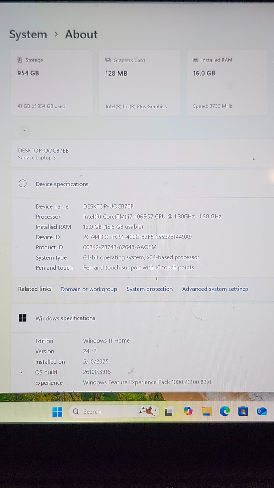 microsoft surface laptop 3 model 1868