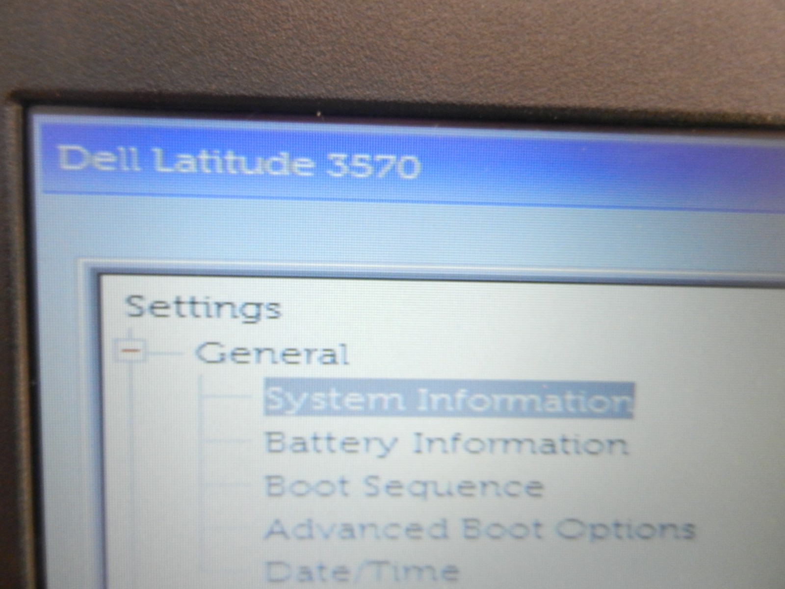 Dell Latitude 3570 Laptop Core i5-6200U @ 2.30GHZ / 8GB / NO HDD – BOOTS TO BIOS