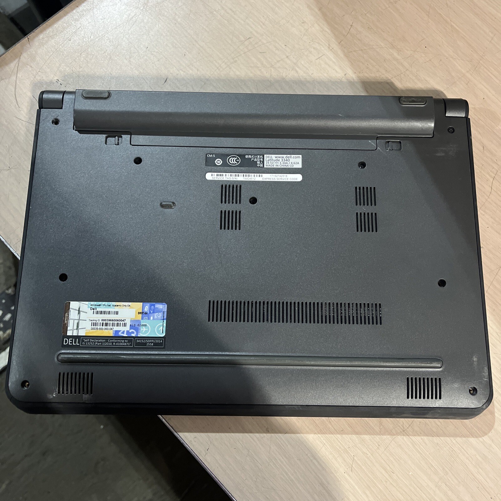 DELL LATITUDE 3340 INTEL CORE I3-4005U 1.70GHZ 4GB RAM NO HD *