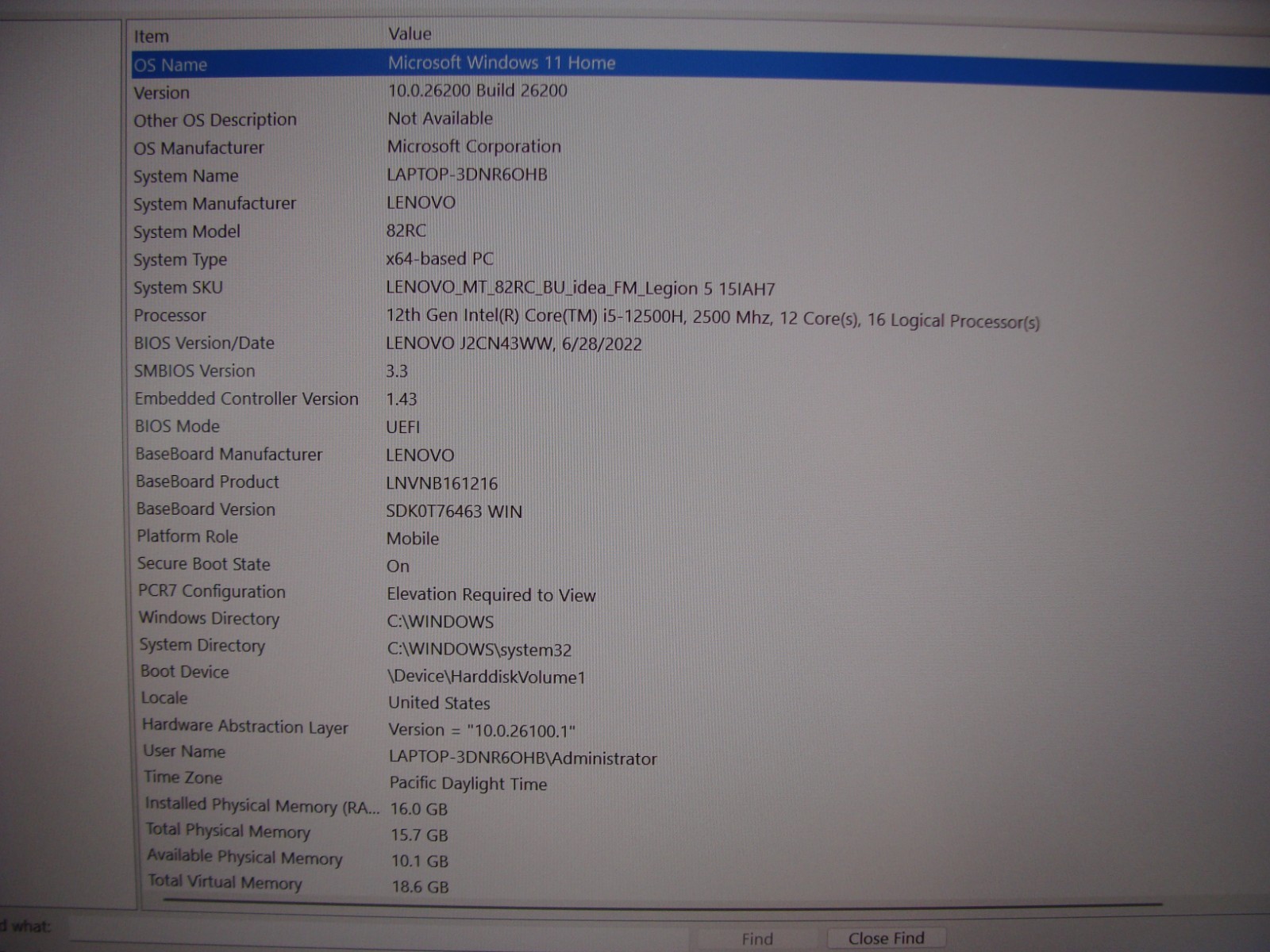 Lenovo Legion 5 15IAH7 15.6″ FHD 165hz i5-12500H 2.5GHz 16GB 512GB RTX 3050 Ti