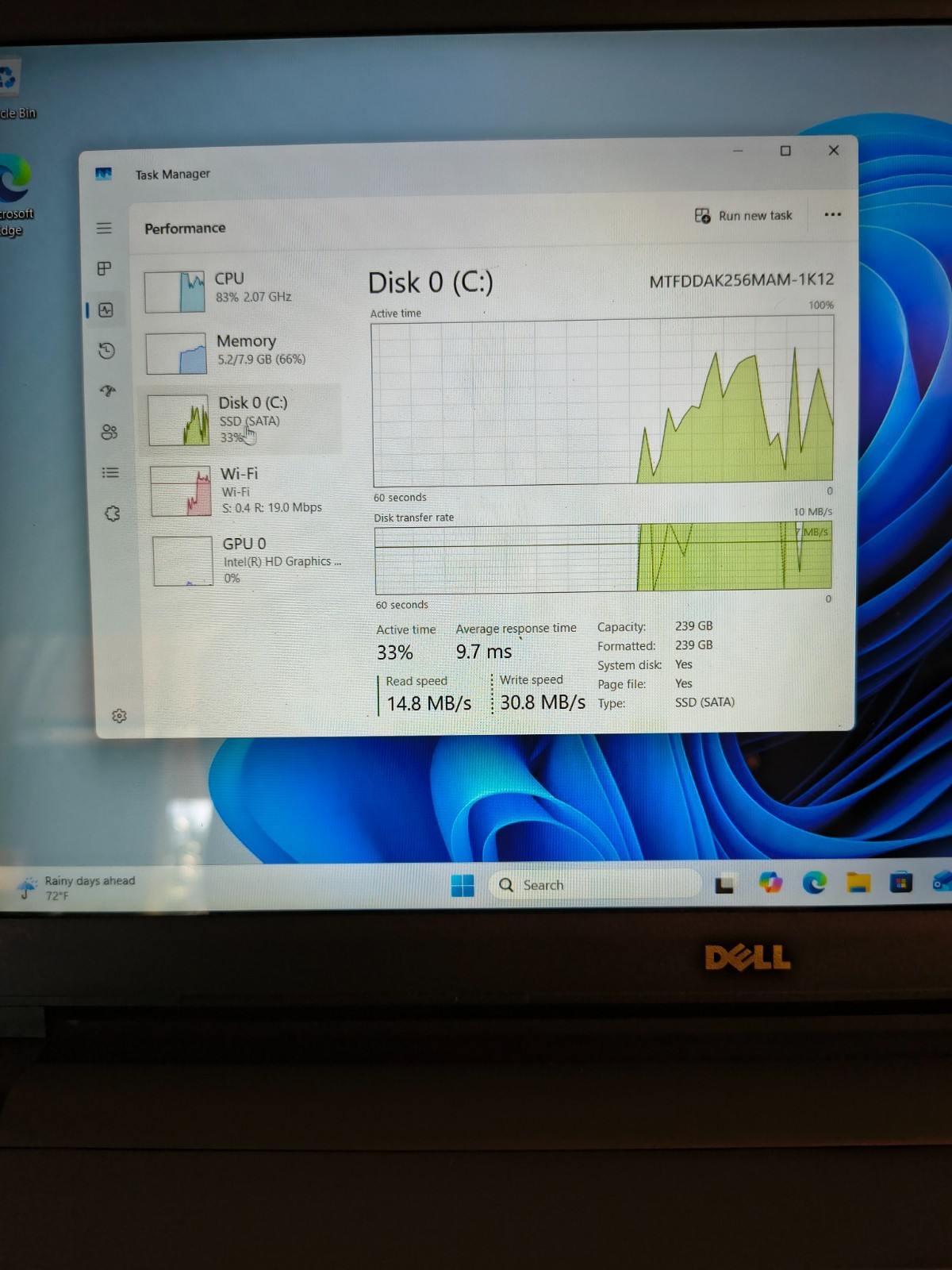 Dell Inspiron 15-5559 6th Gen i5@2.3Ghz 8GB 256Gb SSD Wn11Hm Touch/BkLt KB