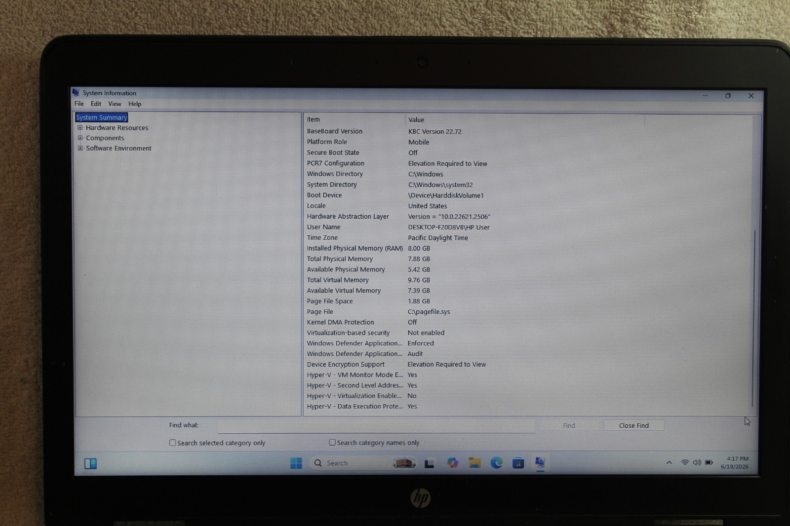HP ProBook 650 G2-Core i5 6200u@2.30GHz-8GB-256GB SSD-Win 11-WebCam-Read All
