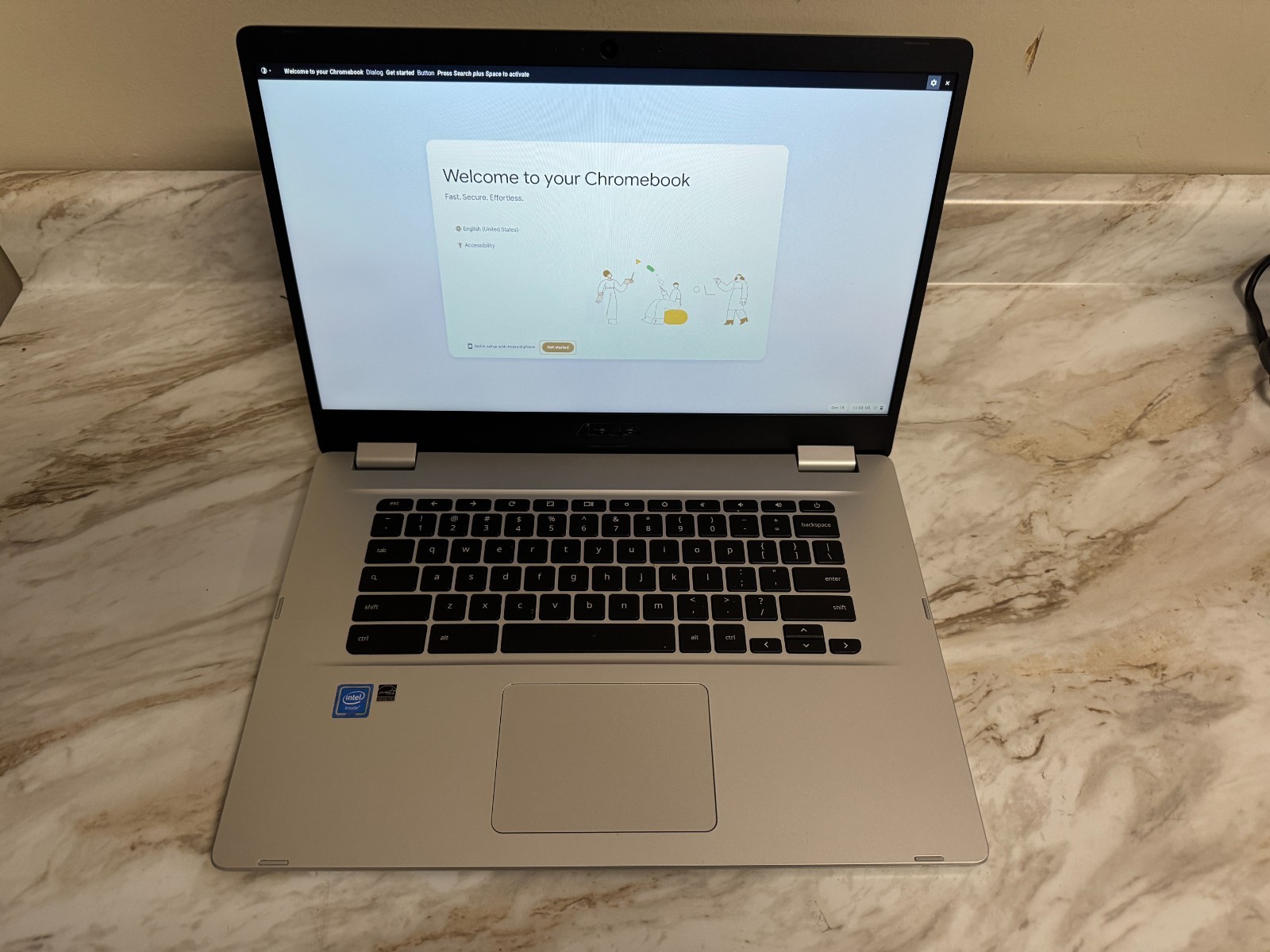ASUS Chromebook 15.6″ FHD N3350 4GB 64GB Chrome OS C523NA-IH44F – Silver
