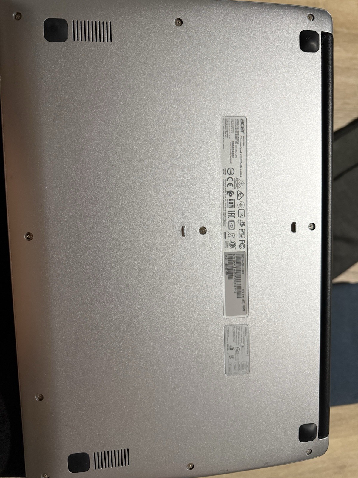 Acer Chromebook CB315-3H 15.6″ Intel Celeron 4GB 32GB eMMC Silver w/Charger