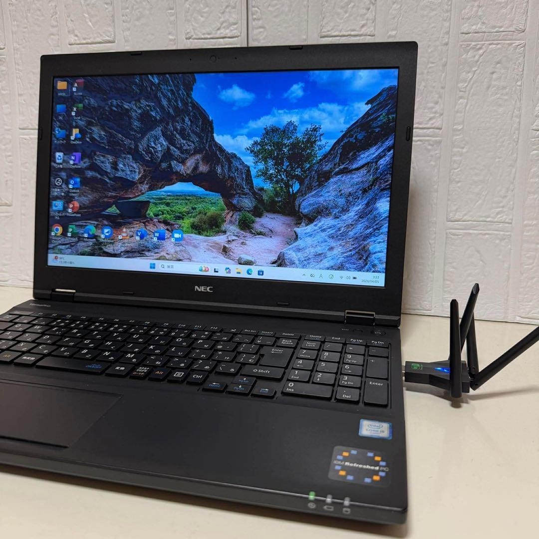 NEC VersaPro Laptop Windows 11 Pro 64 bit Core i5 SSD 128GB Black Used Japan