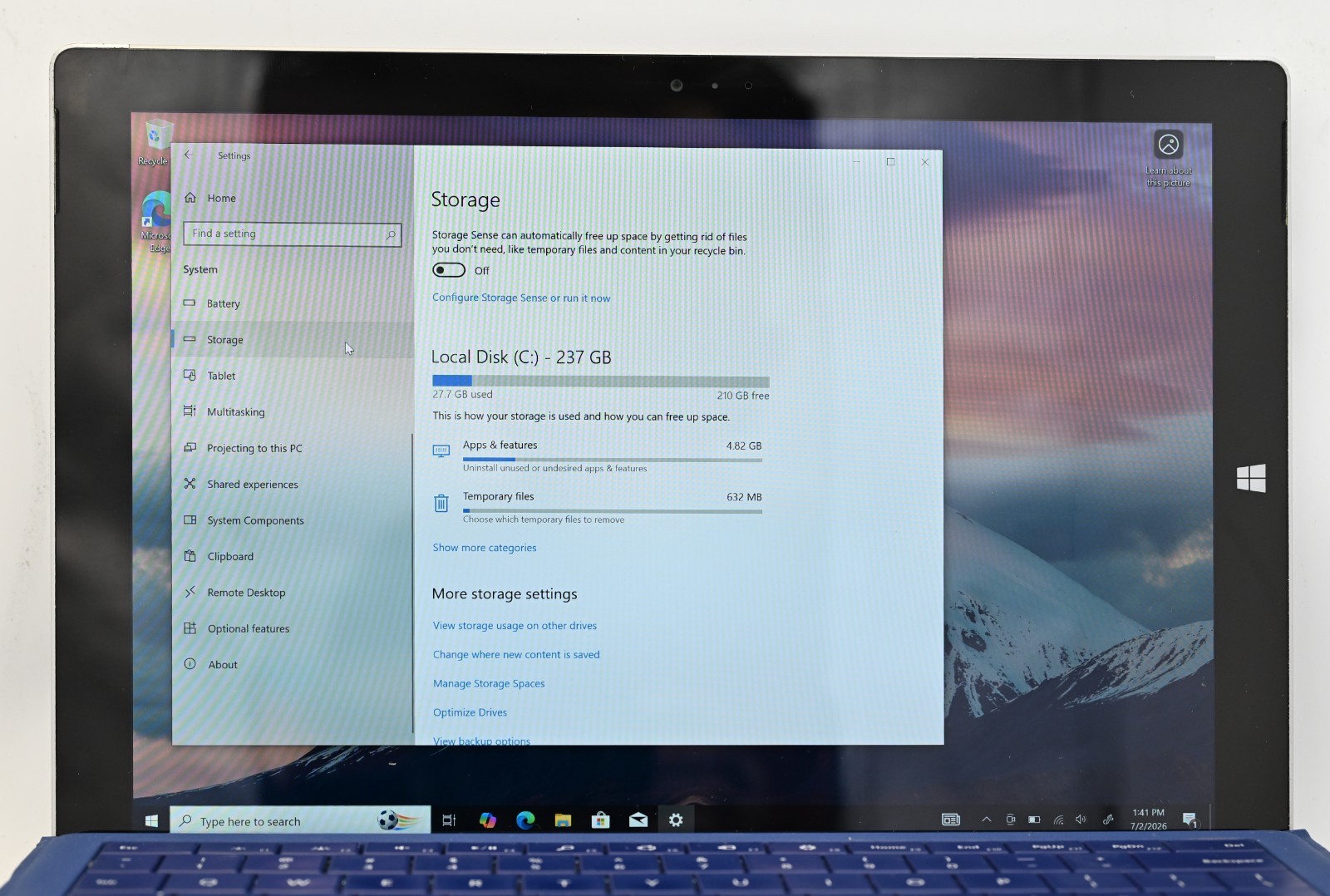 Microsoft Surface Pro 3 i5-4300u 1.9 GHz 8GB RAM 256GB SSD BH: 92.6%