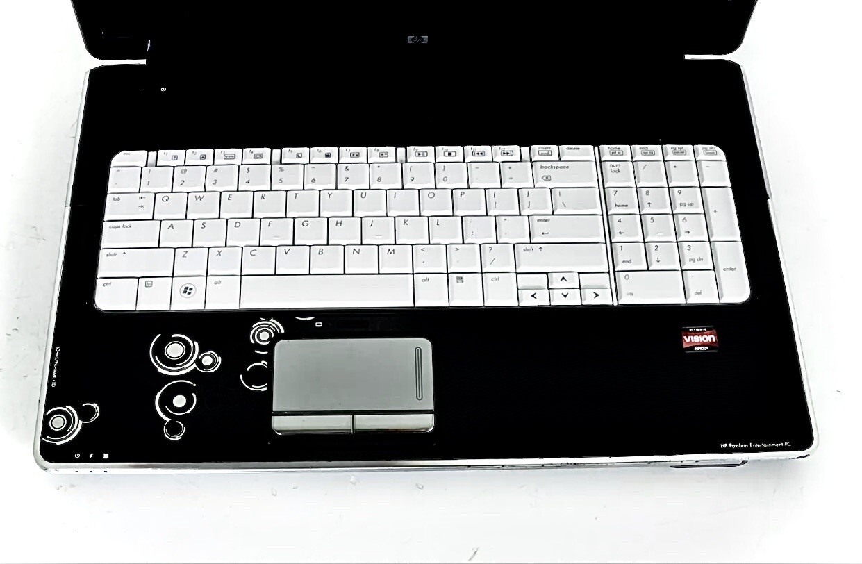 HP Pavilion DV7-3000 Black with White Keyboard Intel Processor Laptop