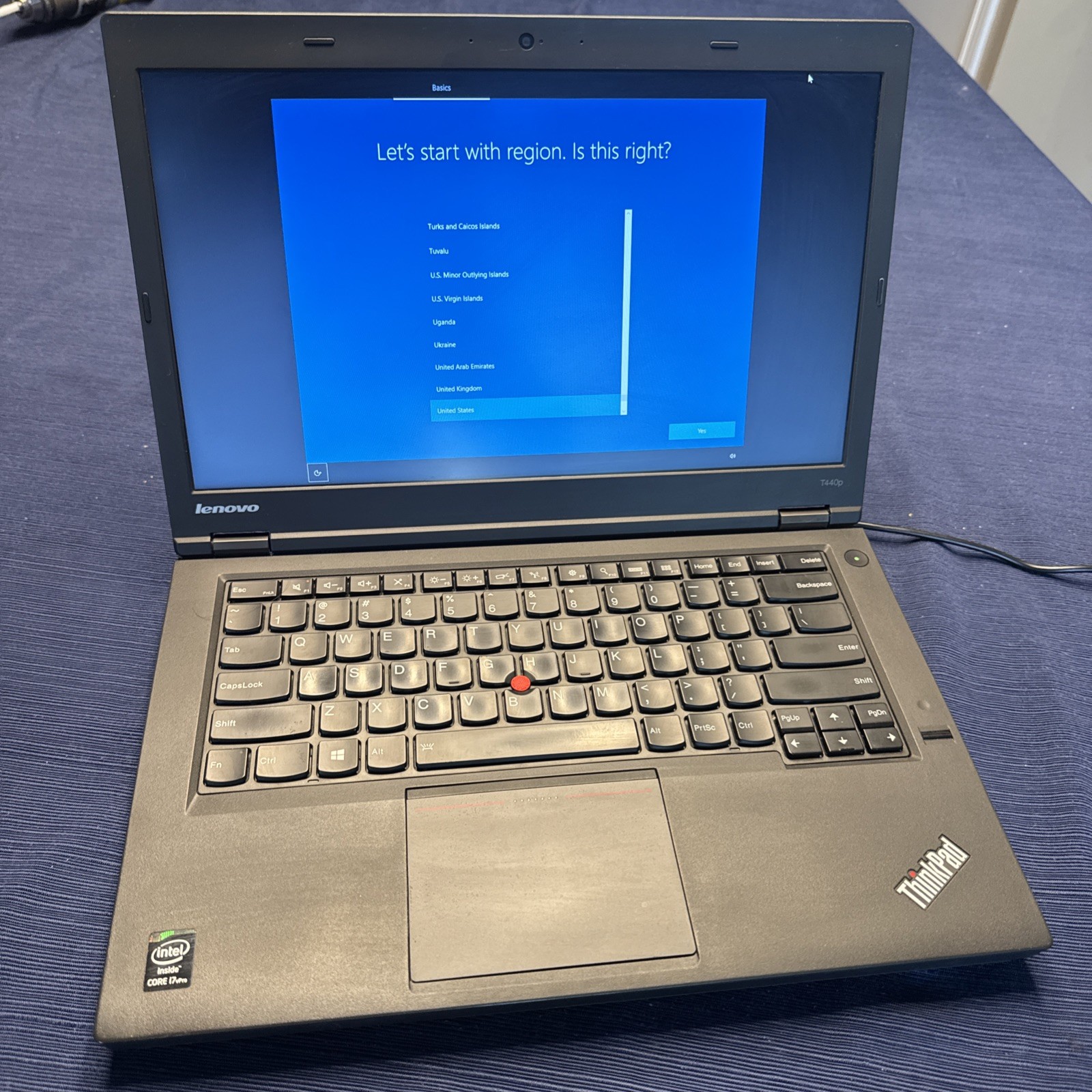 Lenovo ThinkPad T440P Intel Core i7 4600M 2.9GHz 14″ 8gb MEM 320GB HD Win10
