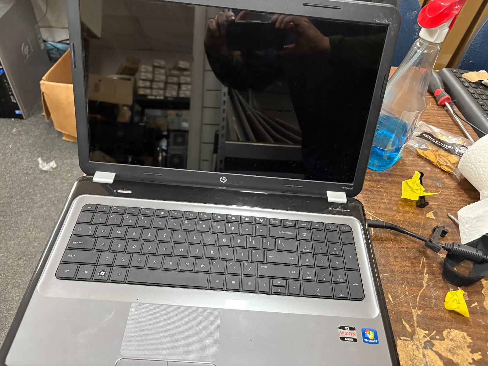 HP Pavilion G7 Laptop No HDD No OS Powers on No Video Parts Only