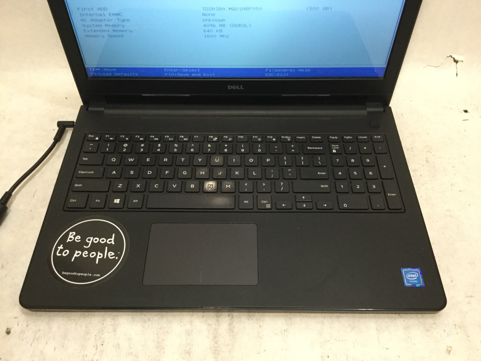 Dell Inspiron 15-3552 / Intel Celeron N3050 @ 1.60GHz / (MISSING PARTS!) -MR