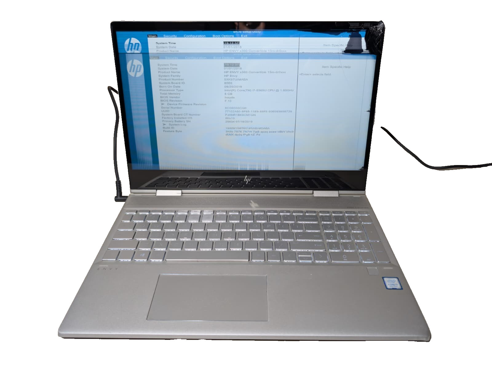 15″ Read! HP Envy x360 15M-DR0 | i7 8th Gen 8GB RAM NO SSD | No Charger | AS-IS