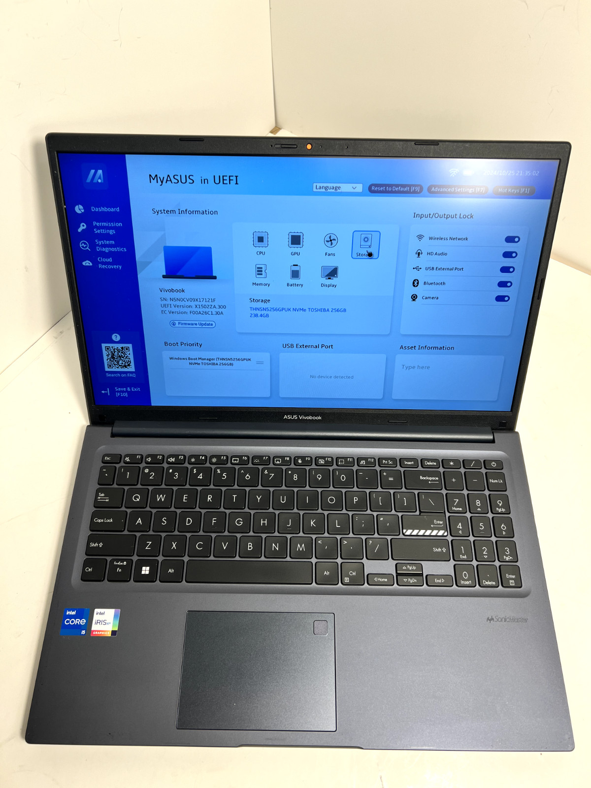 Laptop Asus Vivobook 15 15.6in Intel i5-1240P 12GB 256GB SSD Win11 F1502ZA-SB56