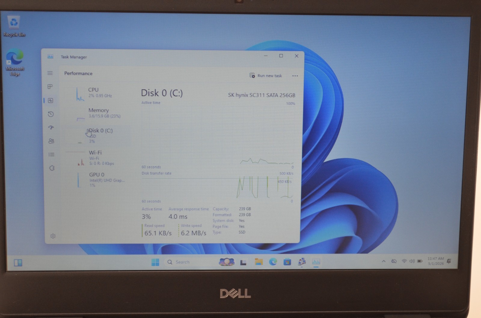 Dell Latitude 3400 14″ i5-8265U 1.6GHz 8GB RAM 256 M.2 Good Batt Win11 GRADE B