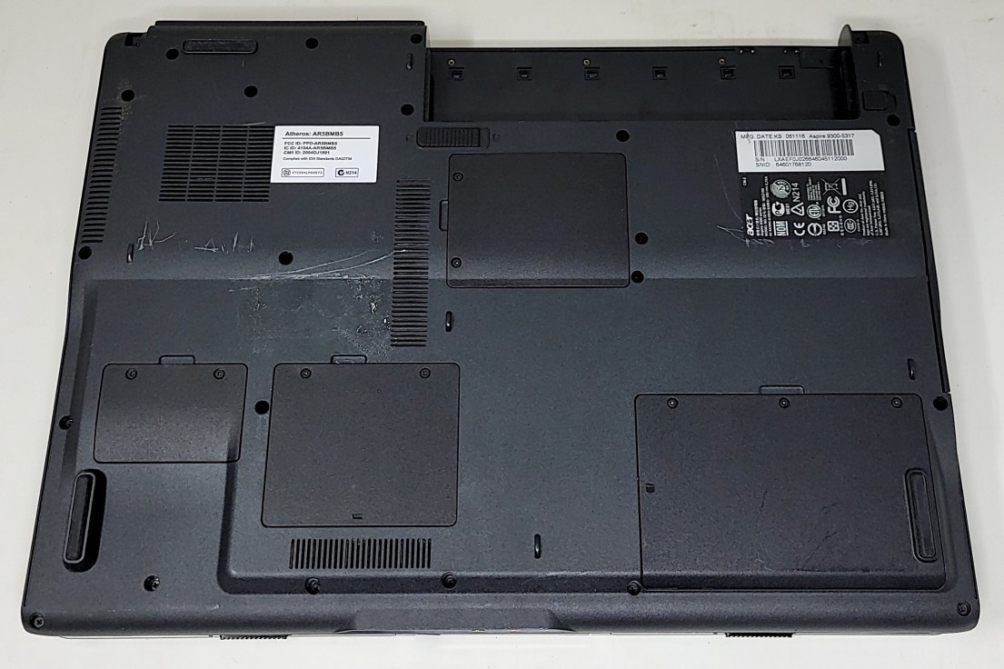 ACER ASPIRE 9300 Laptop AMD TURION 64 X2 MOBILE TL-52 1GB 500GB SEE NOTES