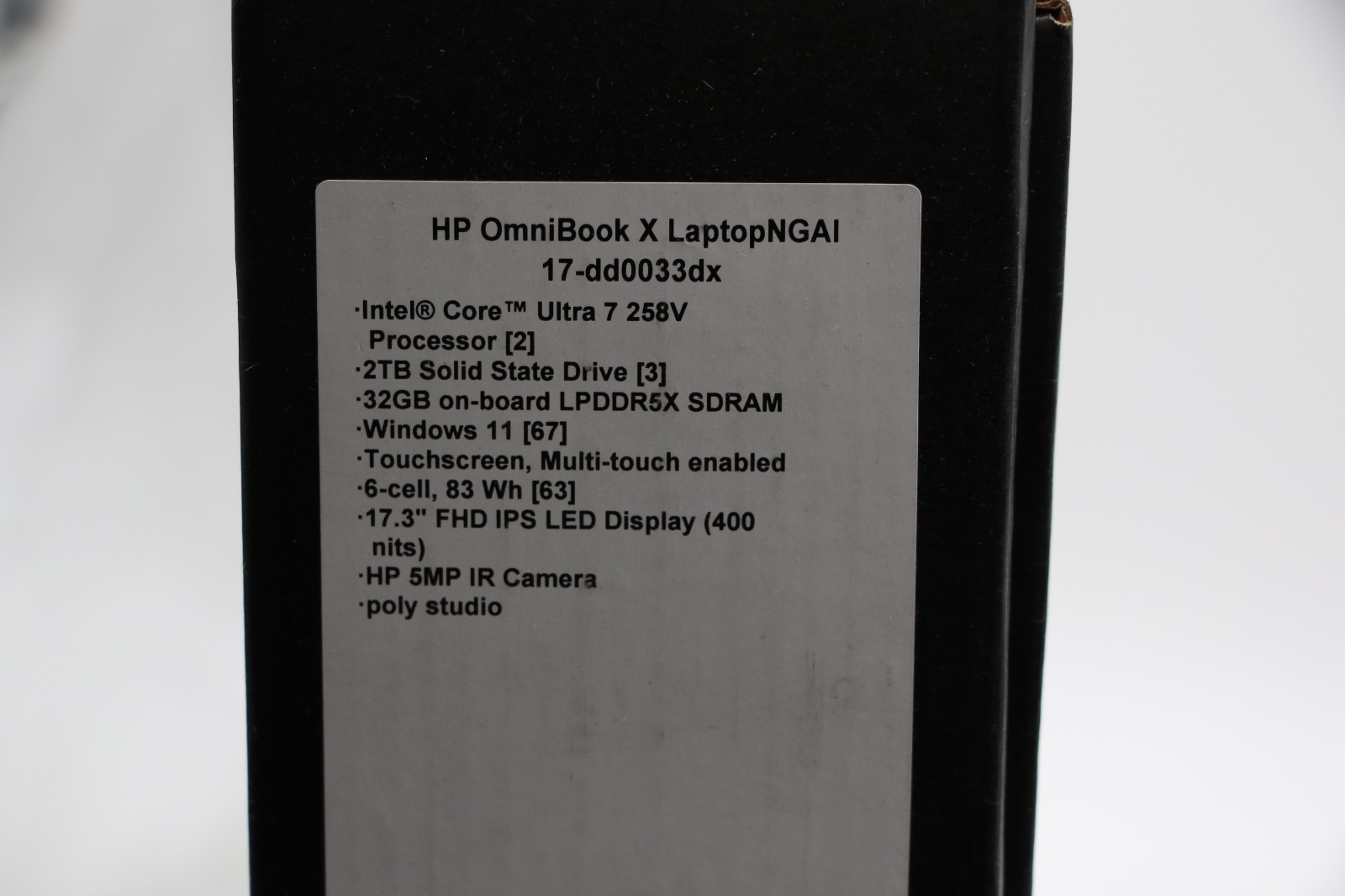 HP OmniBook 7 17-dc0073dl 17.3″ Intel Ultra 7 258V 32GB 2TB SSD RTX 4050