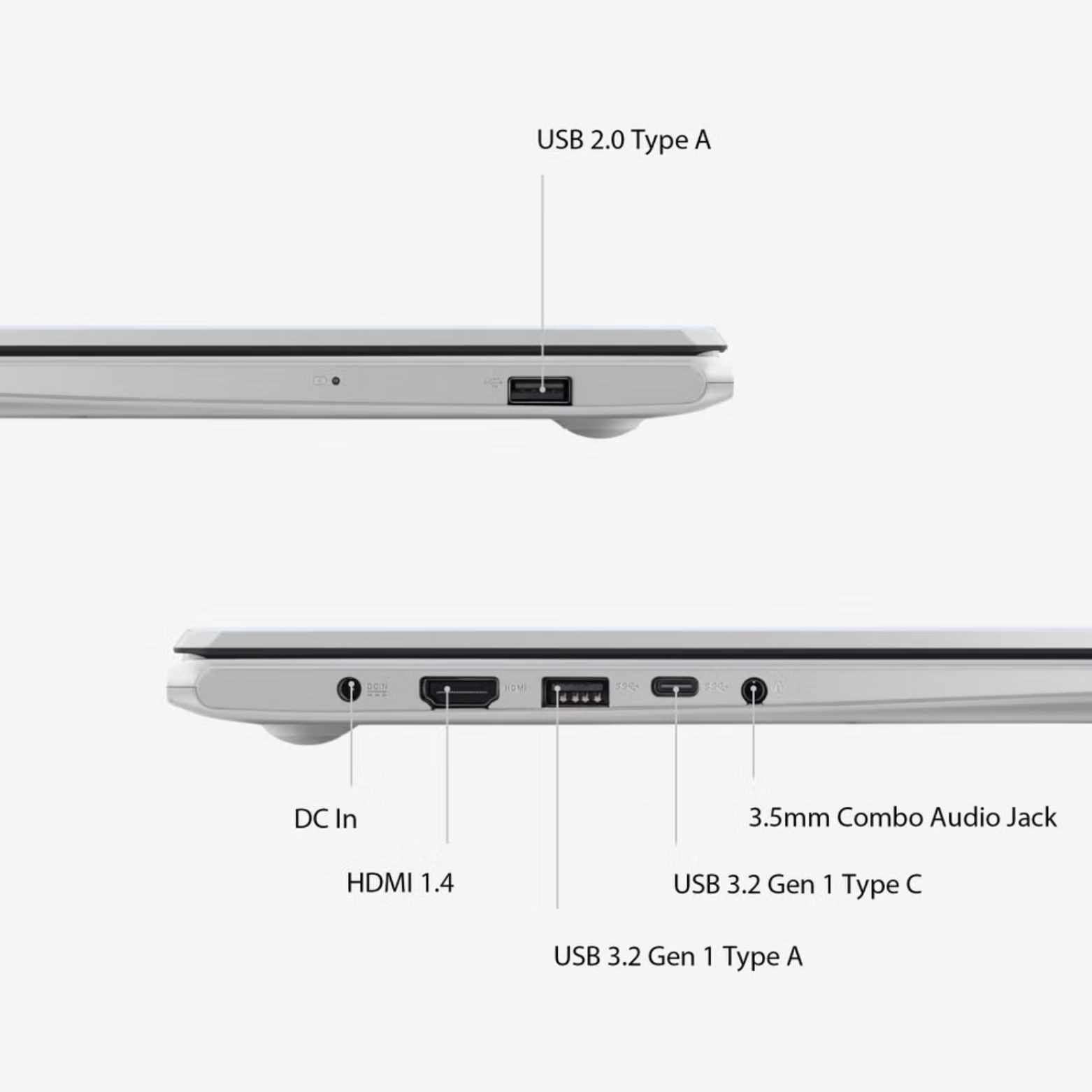 ASUS Vivobook Go 15 15.6″ FHD Intel Celeron N4500 4GB 128G eMMC W11S Laptop WH