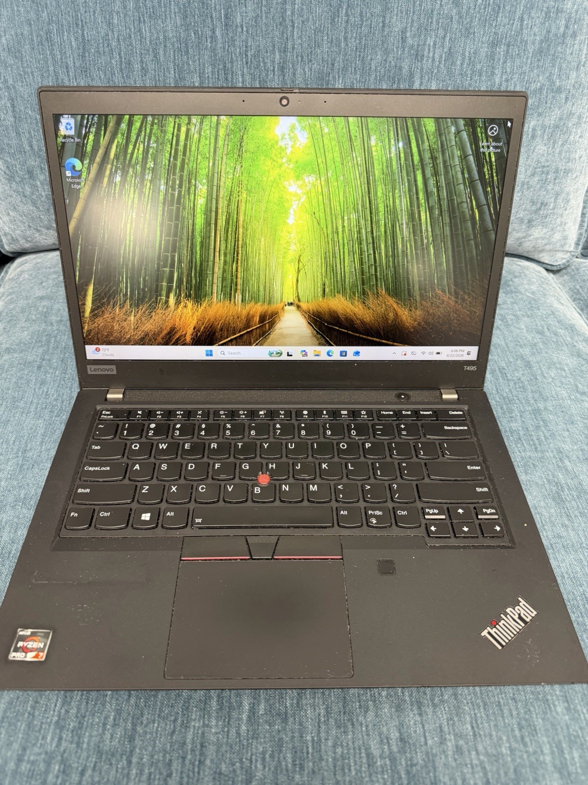 Lenovo ThinkPad T495: Screen 14″ / Ryzen 7 3700U / RAM 16Gb / SSD 512Gb / Win 11