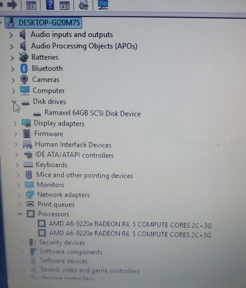 Lenovo IdeaPad Slim 1-14ast-05 Laptop AMD A6 2.4GHz 4GB 64gb SSD Wifi Webcam