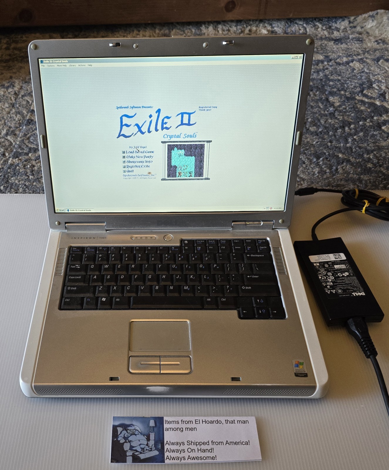 Dell Inspiron 1501 15.4″ AMD Turion 64 2.0GHz 2GB RAM 80GB HDD Radeon XP Works!