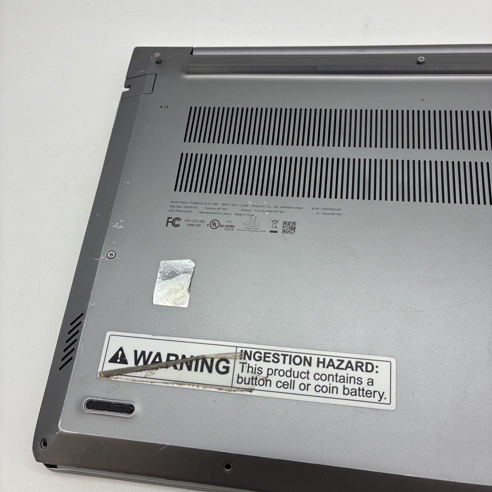 Lenovo Thinkbook 14 G7 Arp 14”Laptop Ryzen 7 7000 Series “NO POWER” (L91)