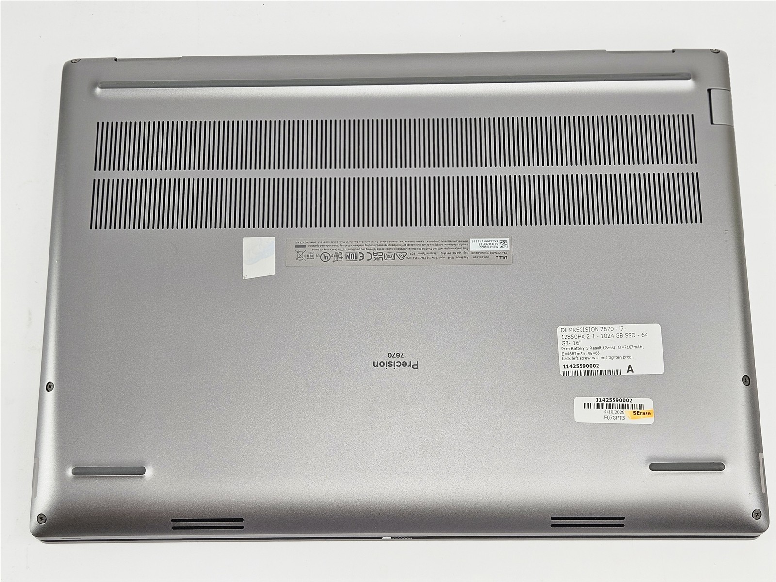 Dell Precision 7670 16″ i7-12850HX 1TB SSD 64GB RAM FHD+ Workstation Laptop