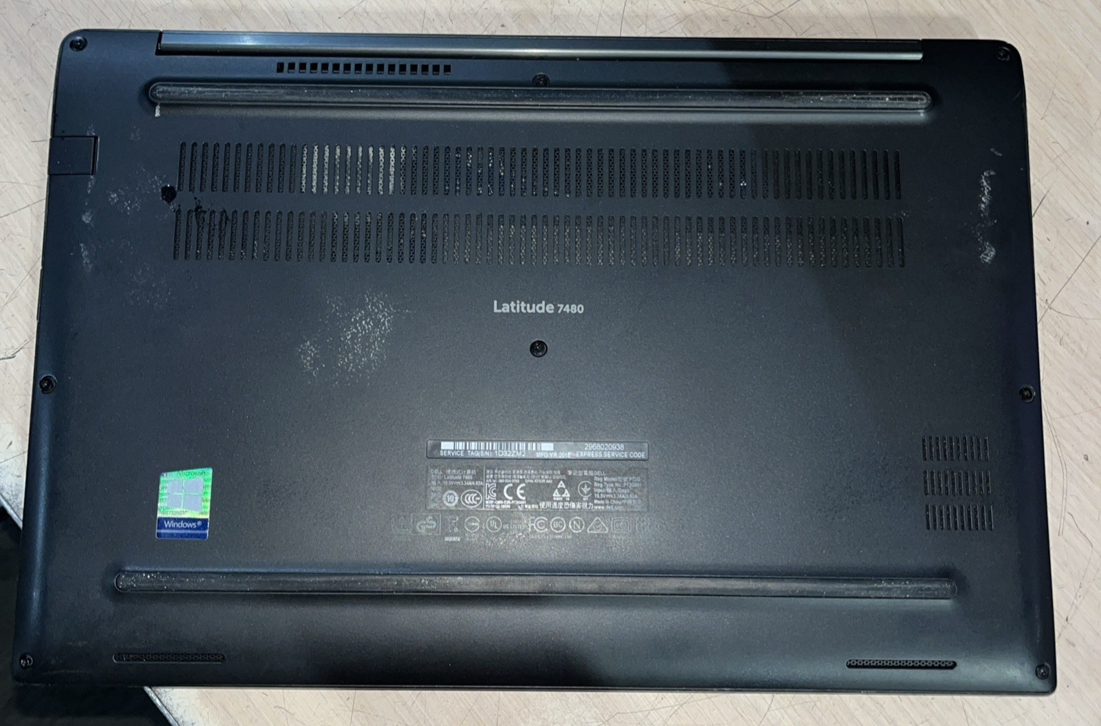 DELL LATITUDE 7480 INTEL CORE I7-7600U 2.80GHZ 8GB RAM NO HD