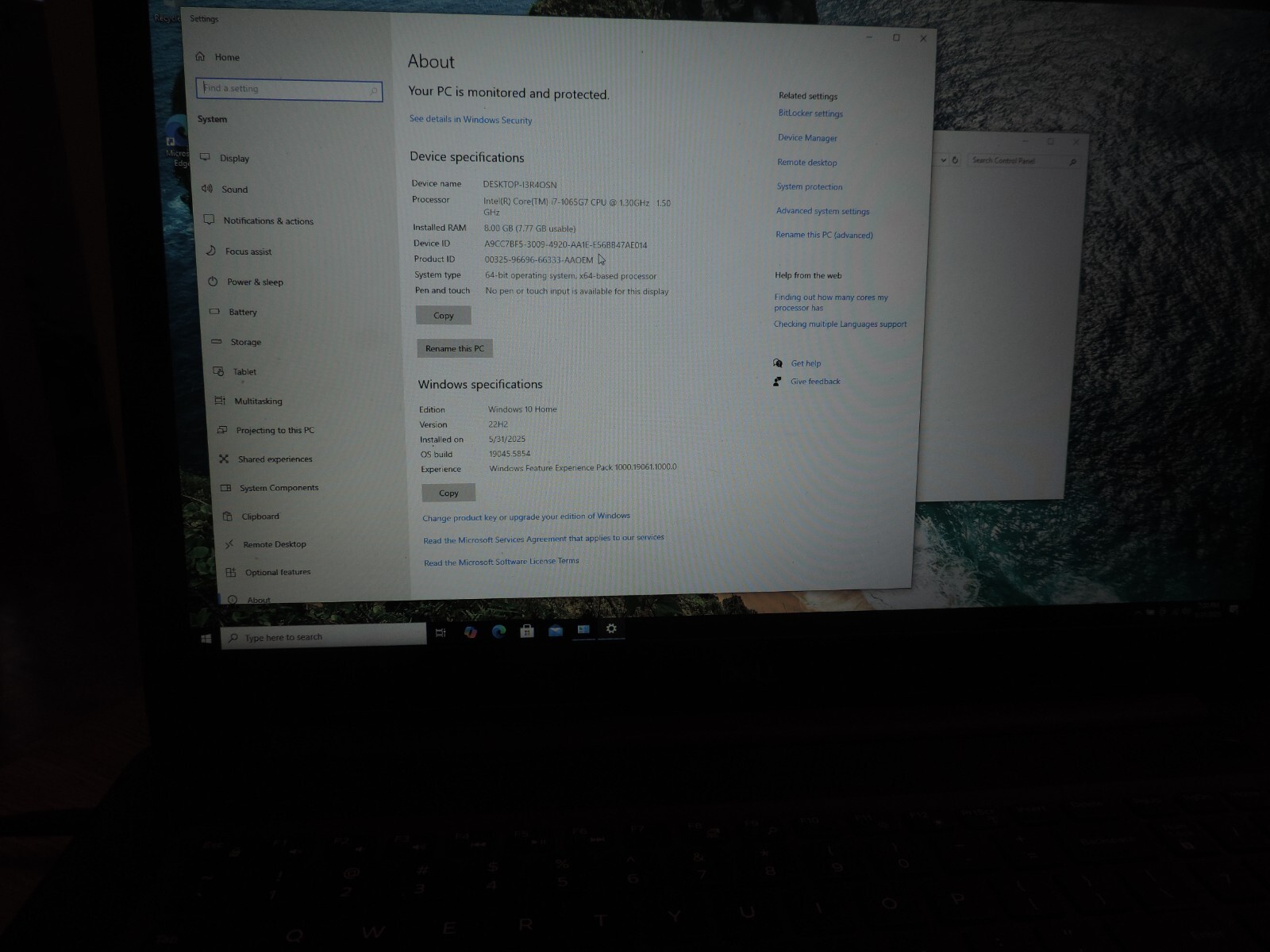 Dell Inspiron 3793, 2TB, 8GB RAM, i7-1065G7 W10H -web camera, wireless, dvd