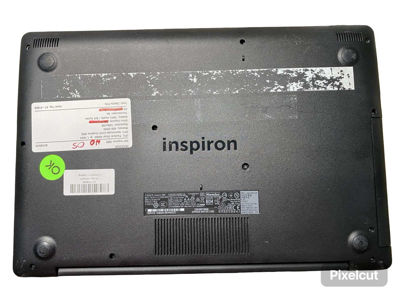 Dell Inspiron 3582 Pentium Silver N5000 4GB No OS/SSD Battery Inc Grade C