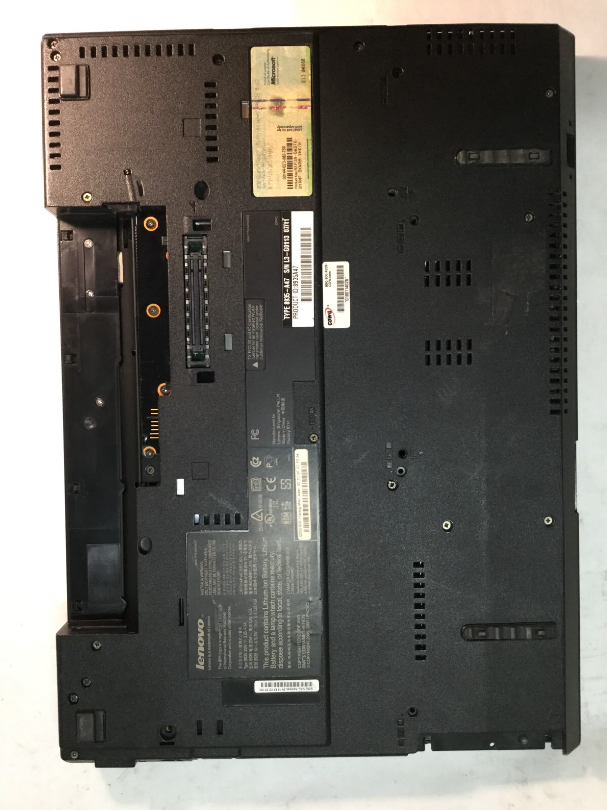LOT OF 5- Lenovo ThinkPad R61 15″ Intel Celeron -BOOT TO BIOS -MZ