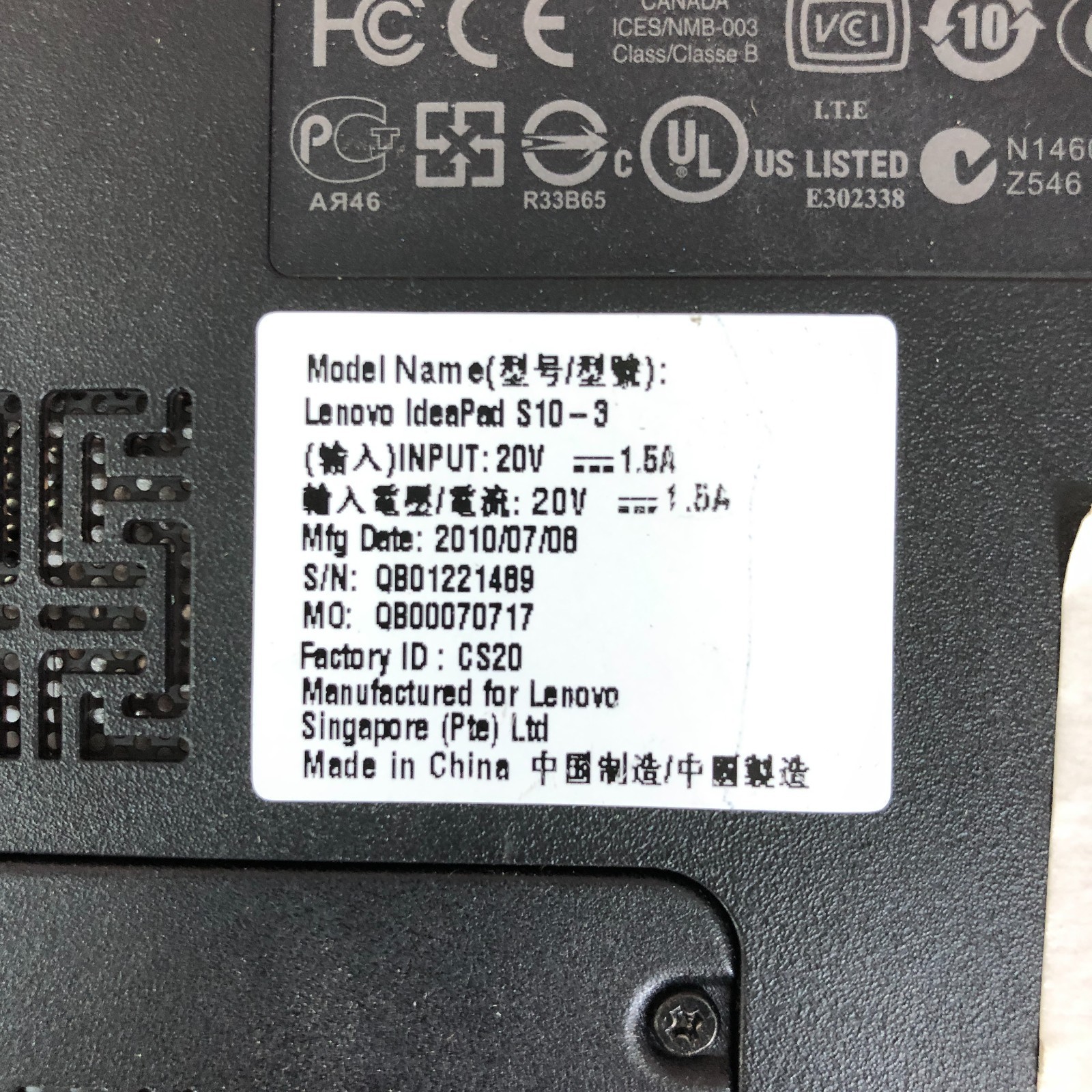 Lenovo IdeaPad S10-3 Retro Gaming Laptop Atom 1.66GHz 2GB RAM (Windows 7 Pro)