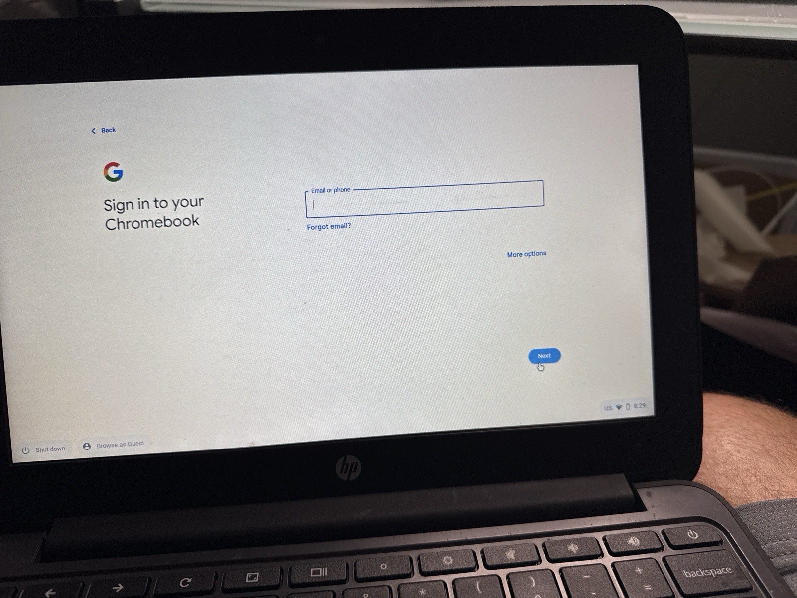 HP Chromebook TPN-Q151 Intel Celeron N3060 1.60GHz 4GB RAM – Reset W/ Charger