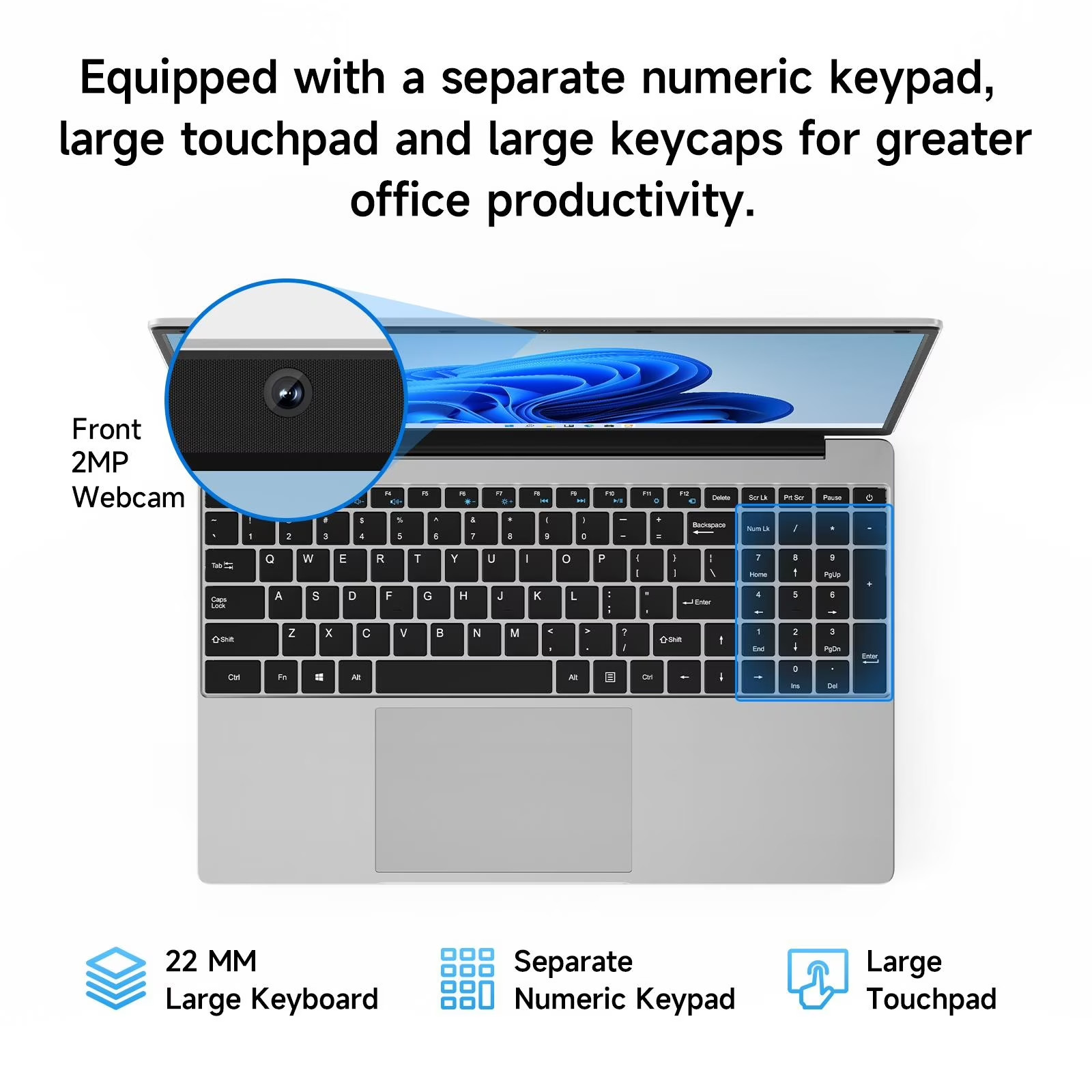 15.6″ Windows 11 Laptop 4GB 128GB + Microsoft Office 365 Included Intel Celeron