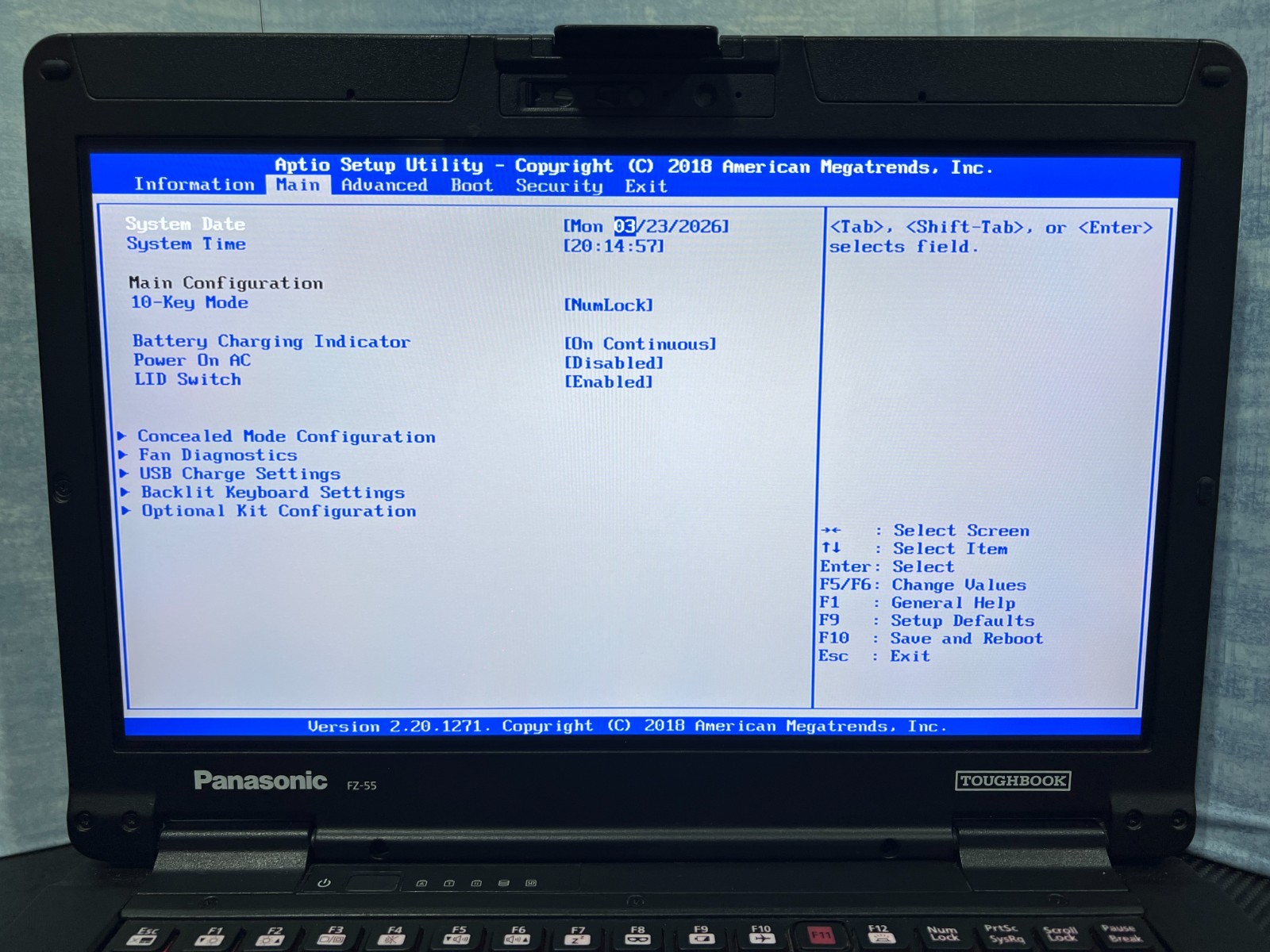 FZ-55CA60CVM, Intel core i7-8665U,512GB SSD,16GB Mem, Touch, HDMI, 4G LTE, GPS,