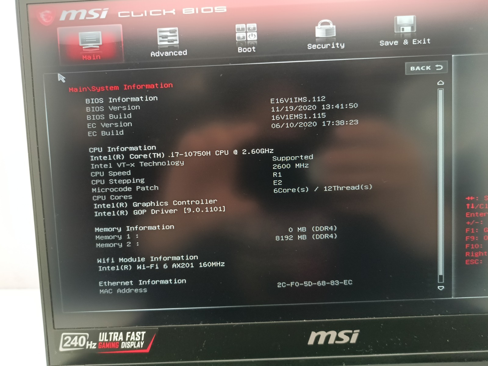 Broken MSI Stealth GS66 i7-10750H 8GB RAM No SSD RTX 2070 Bad GPU #91