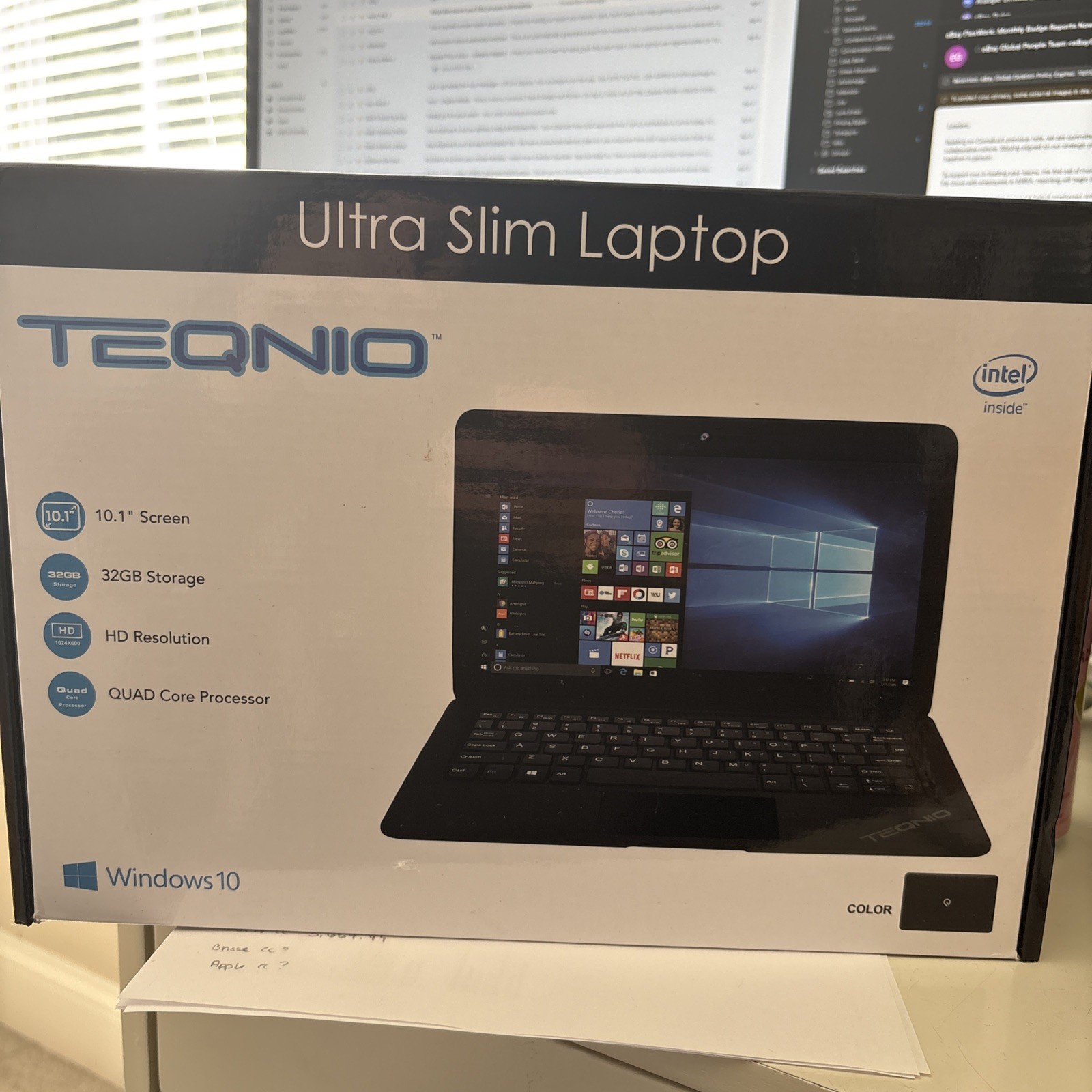 Teqnio Mini-Laptop 2GB RAM/32GB SSD, Windows 10 Home WITH EXT. Security Updates