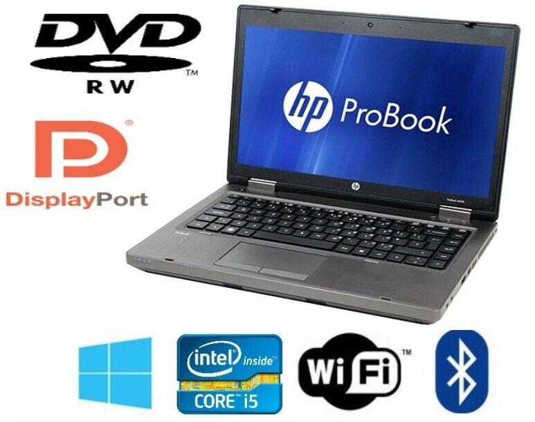 HP Probook 6460B 14″ I5-2410M Max 2.90GHz 4GB RAM 500GB HDD HD Win10 Firewire