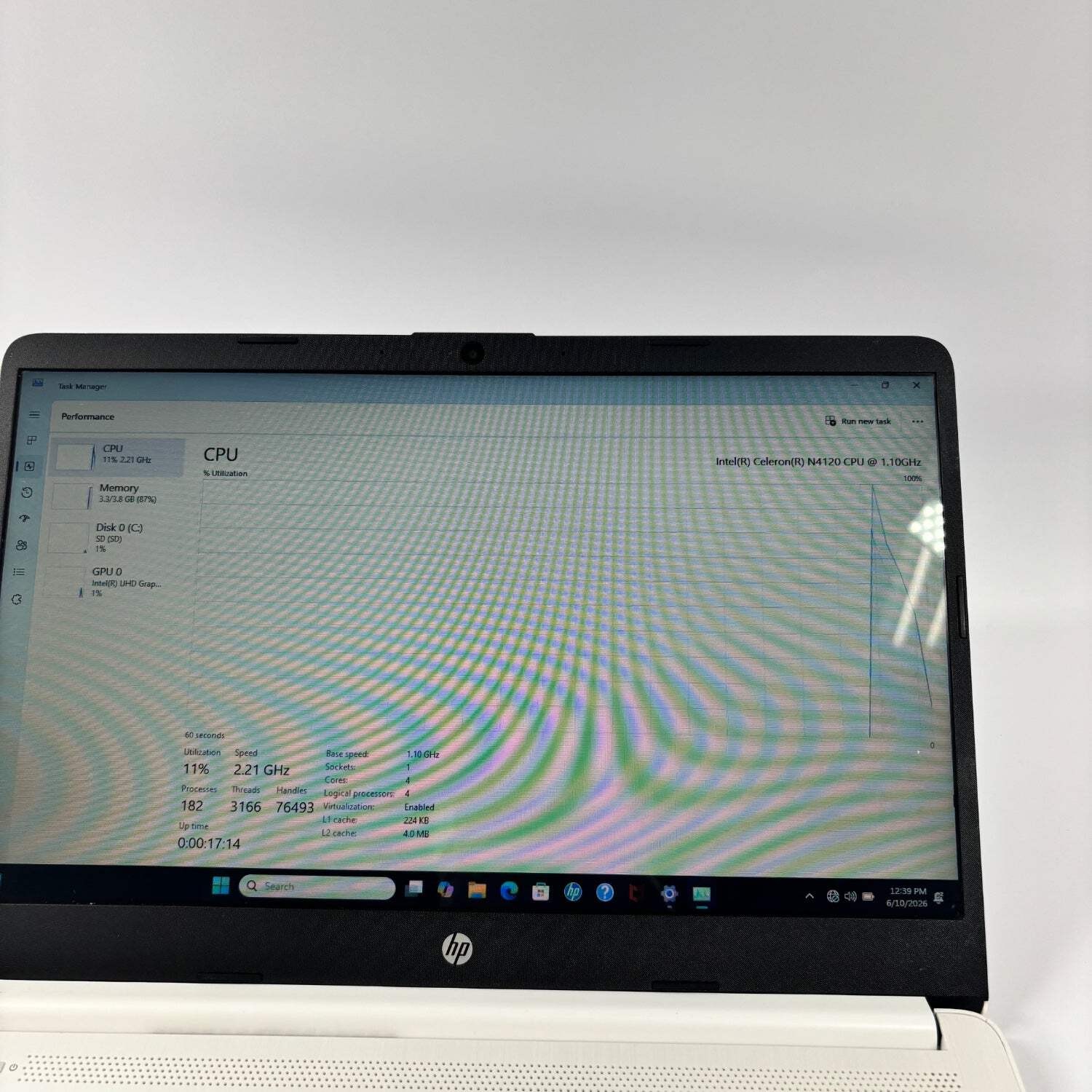 HP Laptop 14-DQ0052DX 14″ Celeron N4120 1.1GHz 4GB RAM 60GB SSD