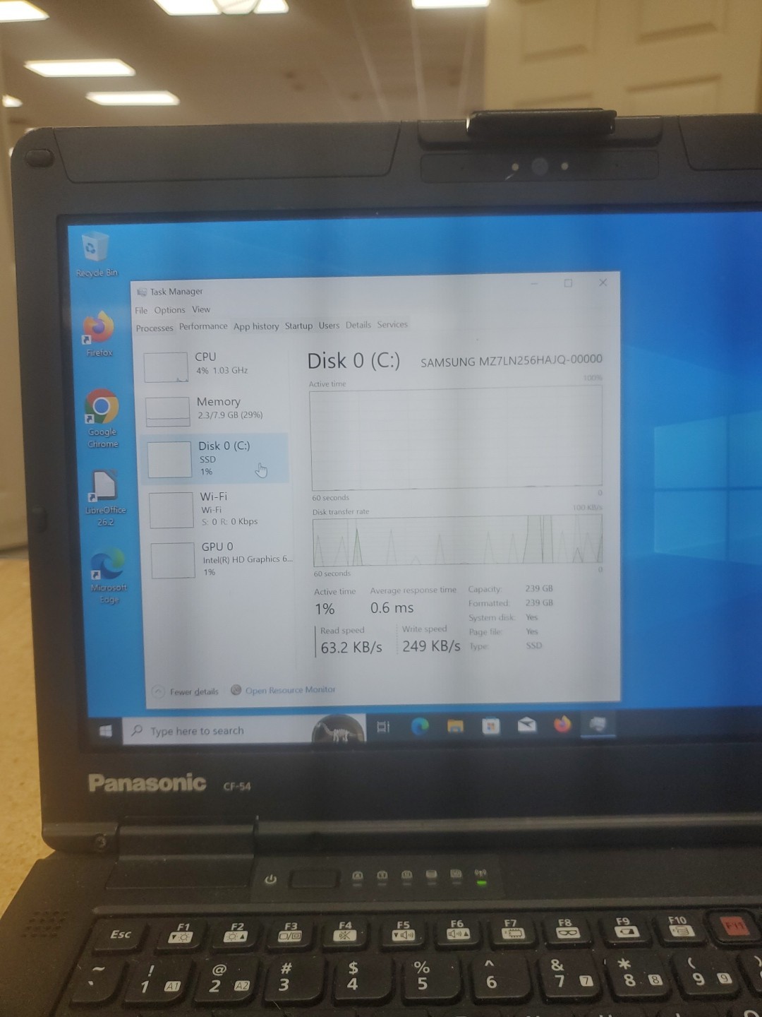 Panasonic Toughbook CF-54 MK3 FHD i5-7300U 8GB 256GB ssd 20180Hrs
