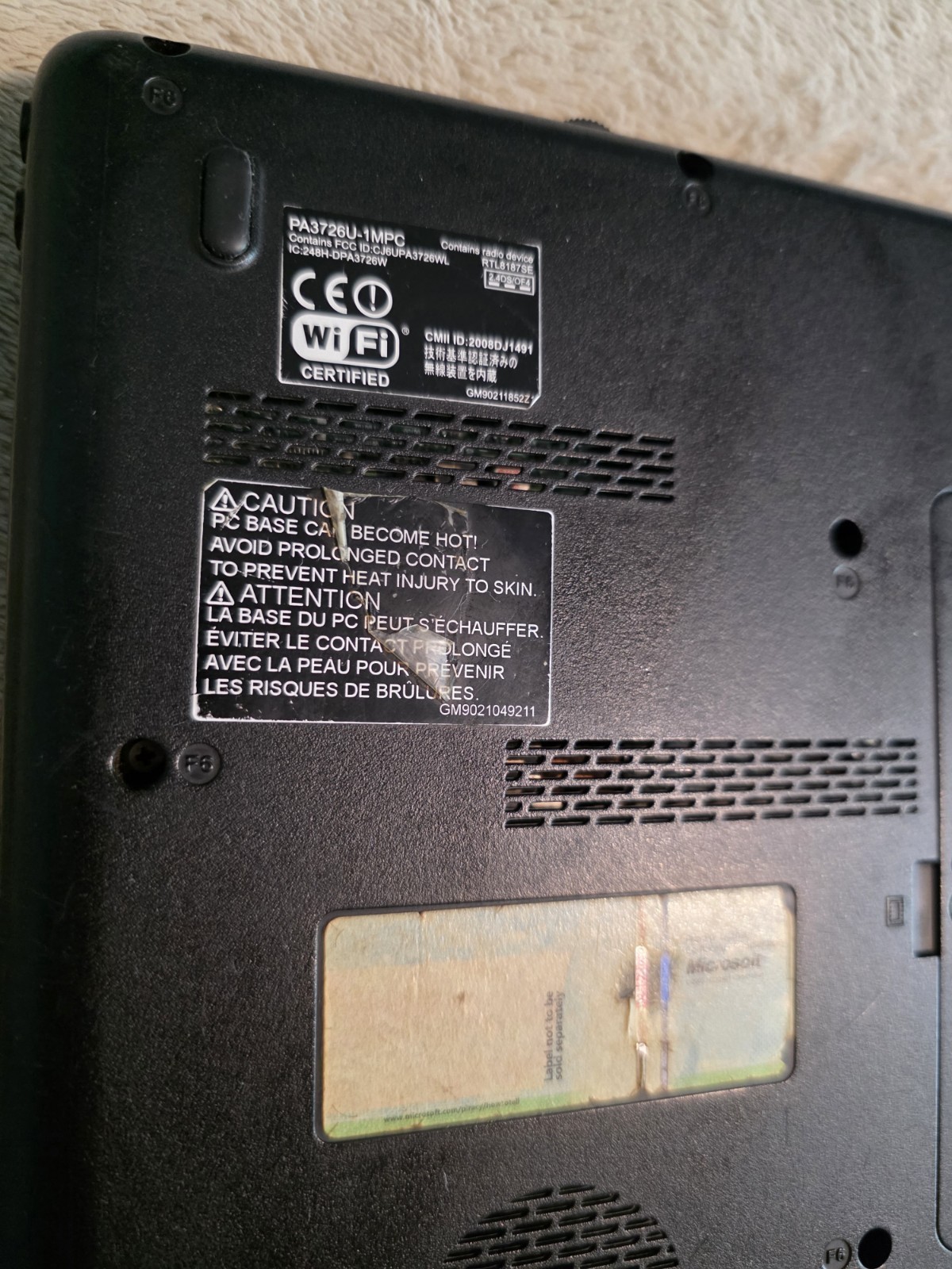 Toshiba Satellite L505D-S5983 AMD DUAL-CORE @ 2.0GHz 2GB RAM 320GB HDD PARTS