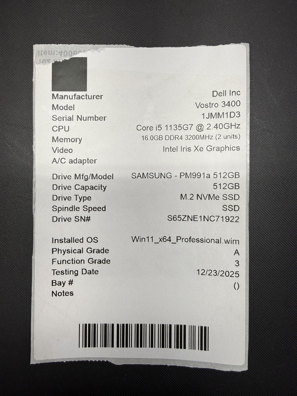 Dell Vostro 3400 Laptop i5-1135G7 16GB RAM 512GB SSD Windows 11 Pro