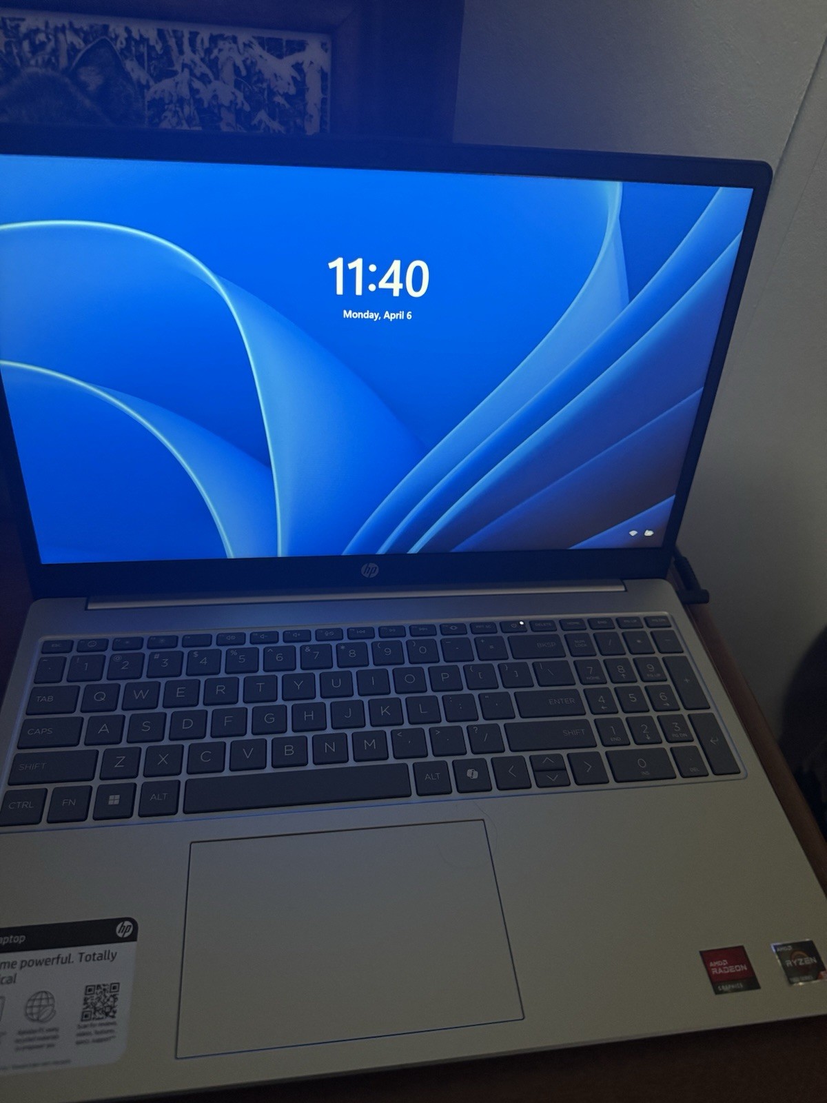 HP 15.6″ Laptop AMD Ryzen Windows 11 Silver AMD Radeon Graphics Open Box