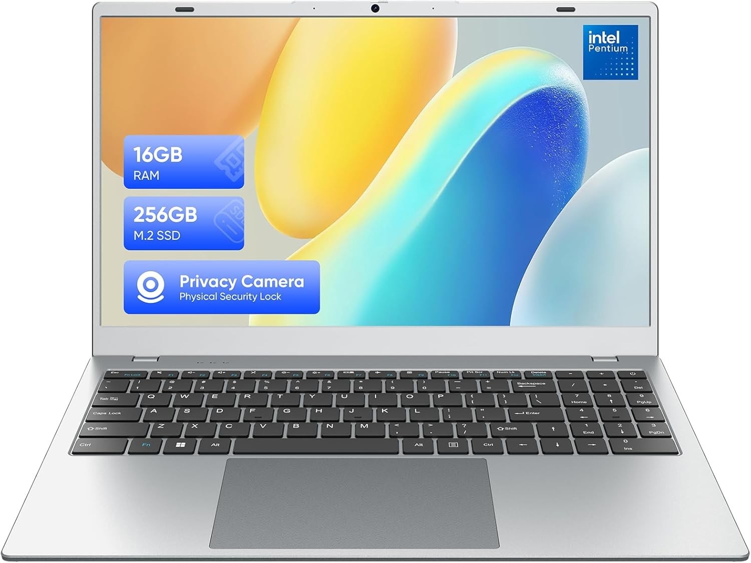 RIANIFEL 15.6″ Laptop Computer 256GB/16GB RAM Silver, Intel *New, No Charger*