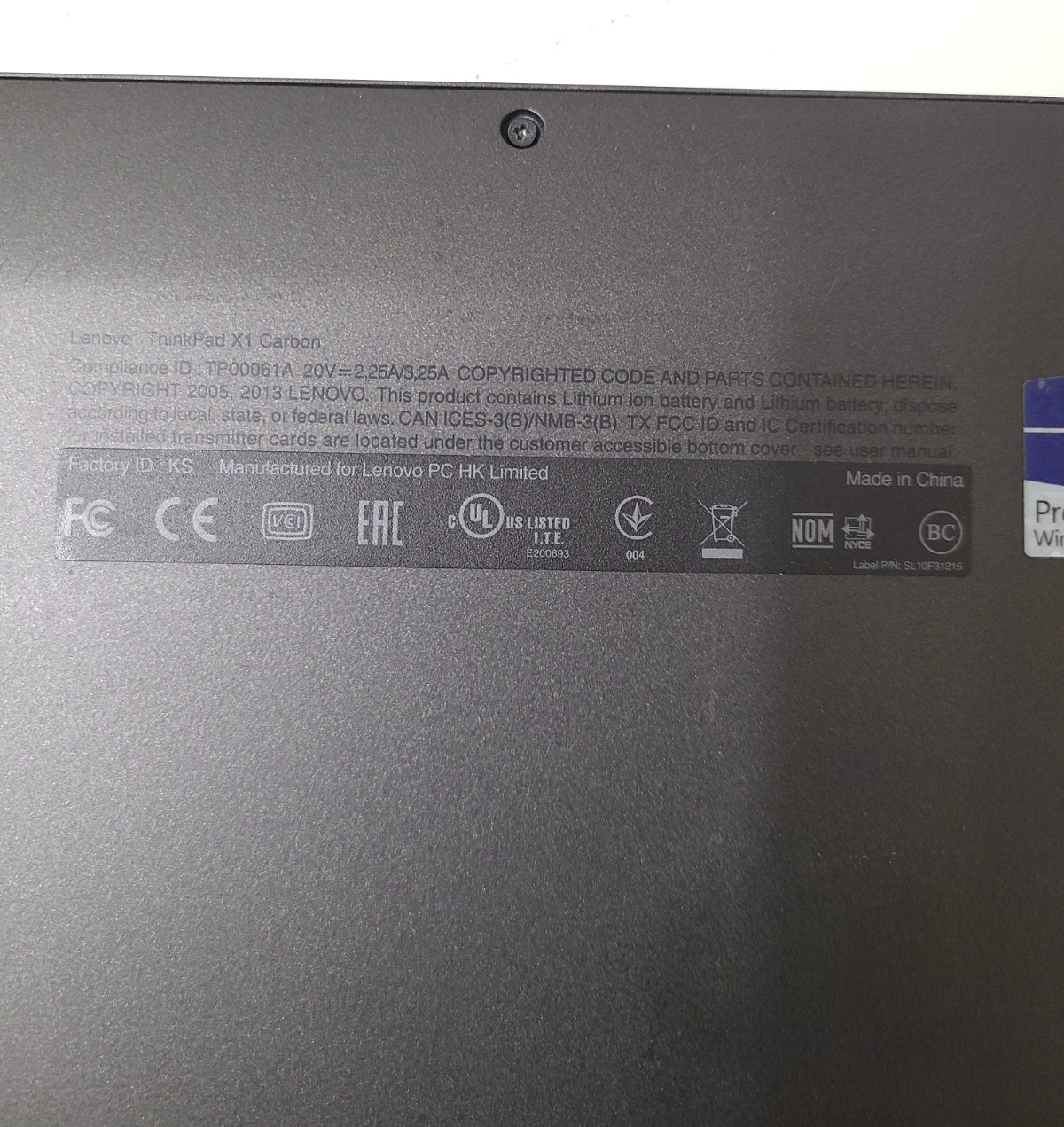 Lenovo ThinkPad X1 Carbon Laptop Intel Core i5 4th Gen 14″ Screen 4GB RAM 128GB